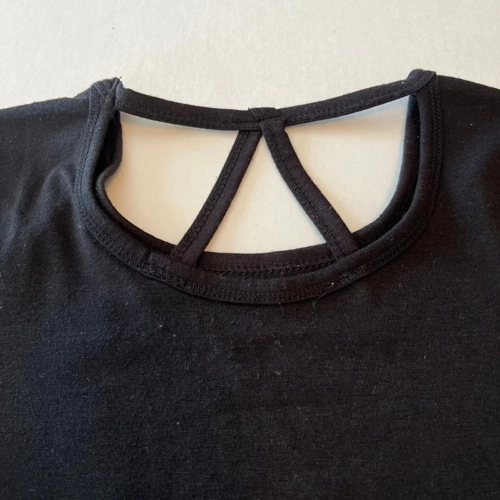 Justice NEW YORK CITY black short sleeve t-shirt shirt Girls‎ size 10